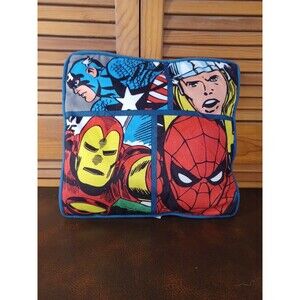 Super Soft Square Fleece Marvel Pillow 12" Spiderman Ironman Thor Capt America